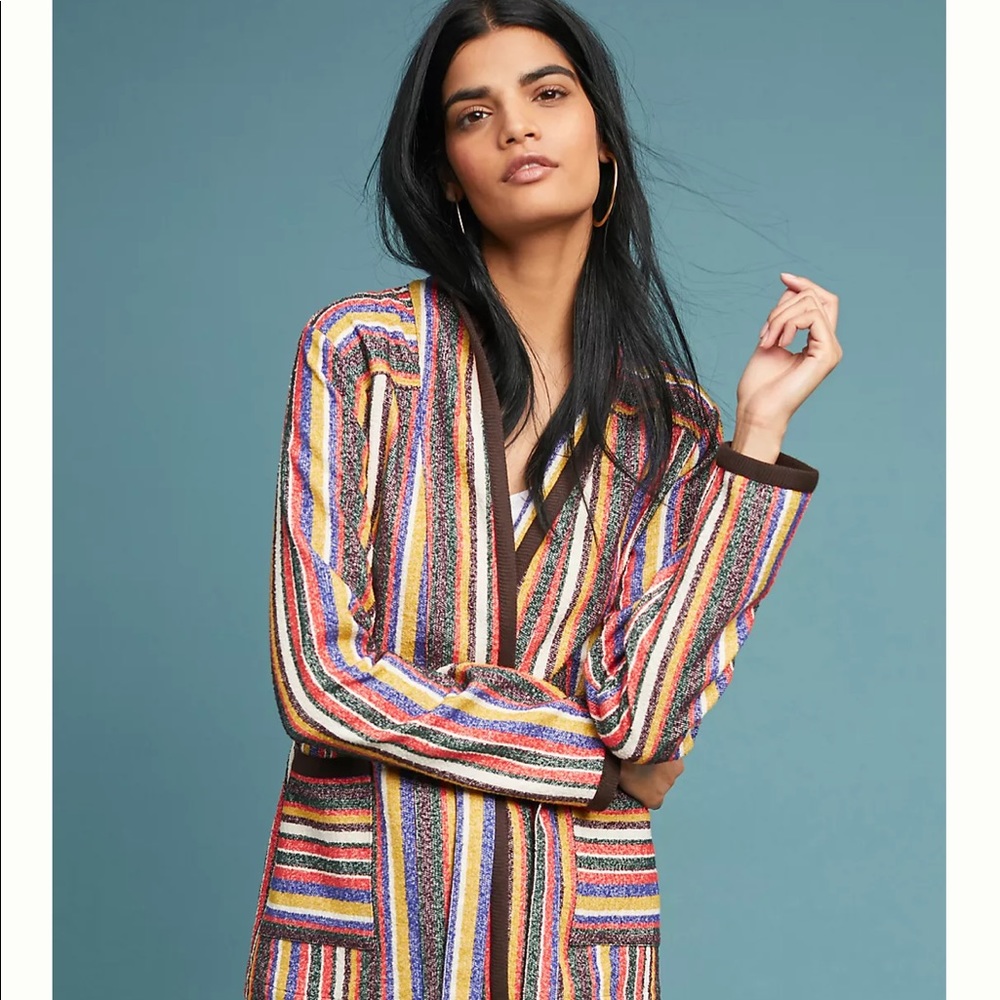 Anthropologie Mansoura Striped Jacket - size small - never worn without tags